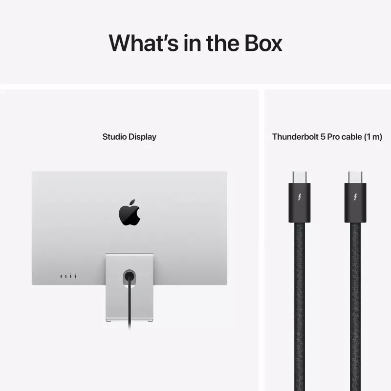 Monitor Apple Studio Display 27 polegadas (68,6 cm) 5K Ultra HD LED, vidro nanotexturizado, adaptador de suporte VESA, prateado