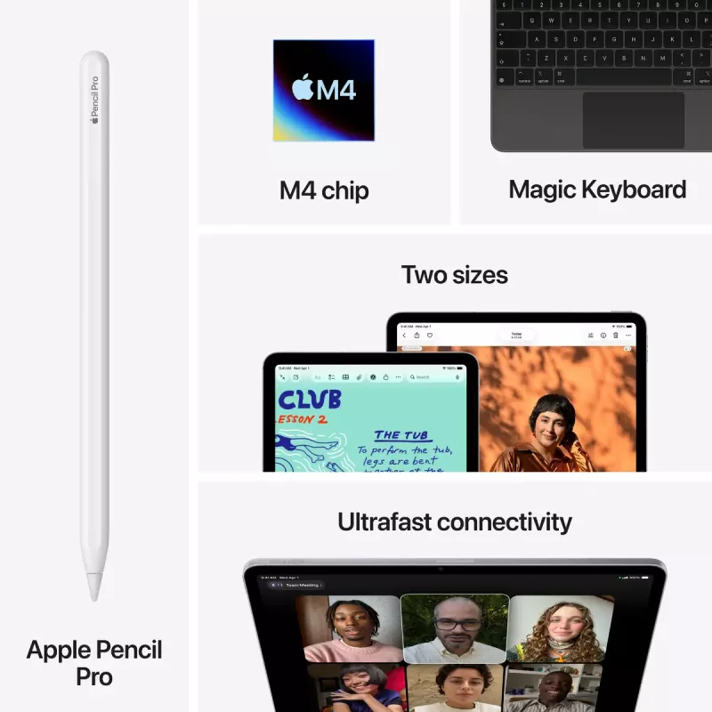 Tablet Apple iPad Air 11 polegadas (M4) Wi-Fi + Cellular 256GB, 12GB RAM, 5G, lilás