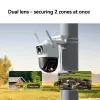 Câmara de segurança IP IMOU Cruiser Dual 2C 4G Turret exterior 2304×1296 objetiva de 3,6 mm montagem em teto/parede