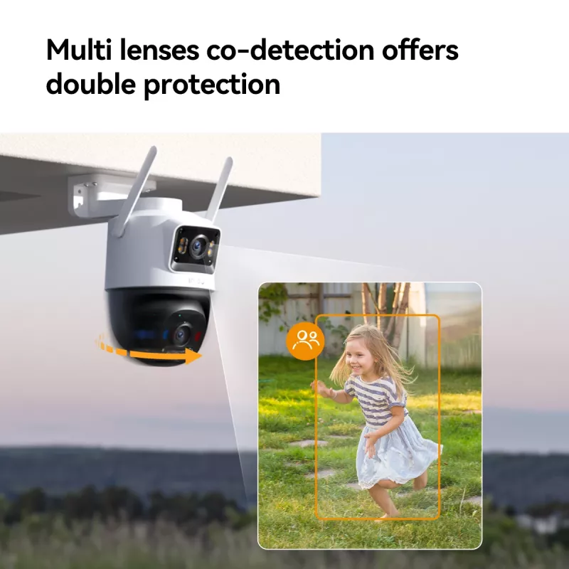 Câmara de segurança IP IMOU Cruiser Dual 2C 4G Turret exterior 2304×1296 objetiva de 3,6 mm montagem em teto/parede