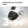 Câmara de segurança IP IMOU Cruiser Dual 2C 4G Turret exterior 2304×1296 objetiva de 3,6 mm montagem em teto/parede