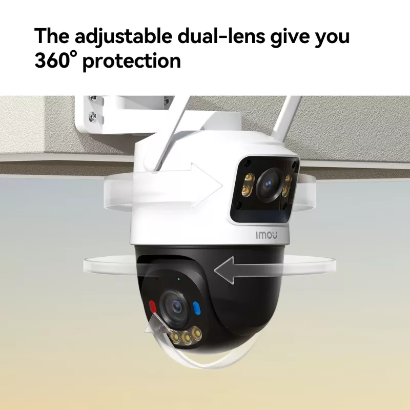 Câmara de segurança IP IMOU Cruiser Dual 2C 4G Turret exterior 2304×1296 objetiva de 3,6 mm montagem em teto/parede