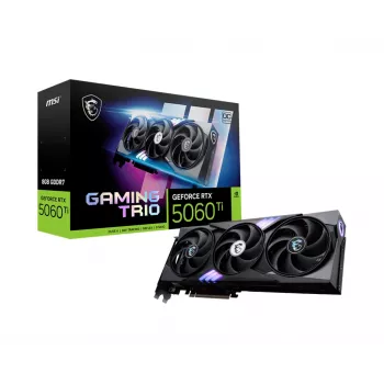 Placa gráfica MSI GeForce RTX 5060 Ti 8G GAMING TRIO OC — 8 GB GDDR7, 128 bits, PCIe 5.0, 3 ventoinhas