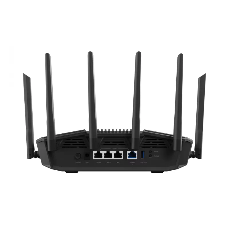 Router de secretária ASUS RT-BE90U BE9400 AiMesh — Tri-Band Wi-Fi 7 (2,4/5/6 GHz), 9400 Mbit/s, 2,5 Gigabit Ethernet, 4× RJ-45 LAN, USB, preto
