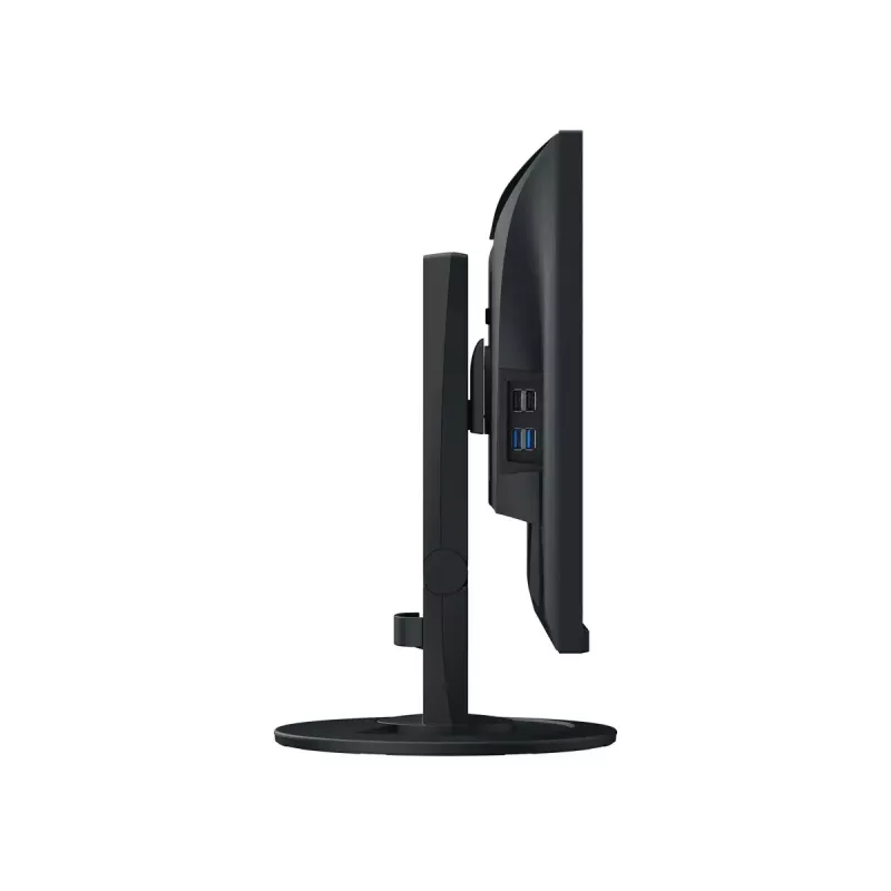 Monitor de computador EIZO FlexScan EV2400R-BK 23,8 polegadas (60,5 cm) Full HD 1920x1080 IPS LCD, 5 ms, hub USB, altifalantes, VESA, ajustável em altura, preto