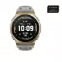 Smartwatch Amazfit T-rex 3 Pro 44 mm, 1,32 polegadas AMOLED 466×466, 16 GB, 64 MB RAM, GPS, Wi‑Fi, à prova de água até 45 m, caixa dourada, bracelete de silicone cinzento