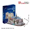 Puzzle 3D CubicFun Notre Dame (luz) — modelo DA-20509, edição leve iluminada