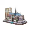 Puzzle 3D CubicFun Notre Dame (luz) — modelo DA-20509, edição leve iluminada