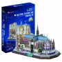 Puzzle 3D CubicFun Notre Dame (luz) — modelo DA-20509, edição leve iluminada