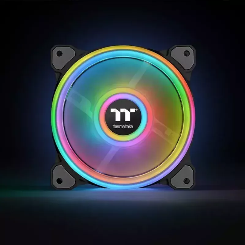 Thermaltake Riing Quad 14 RGB TT Premium pack de 3, 140 mm (CL-F089-PL14SW-A)