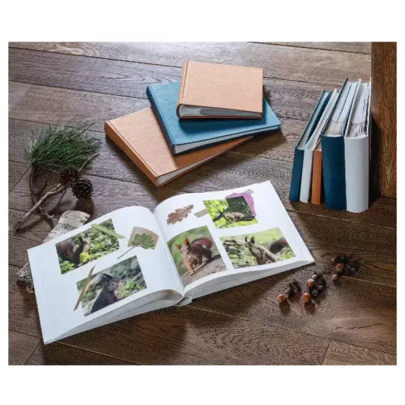 Álbum de fotografias Hama Wrinkled branco 160 folhas 10 x 15 encadernação