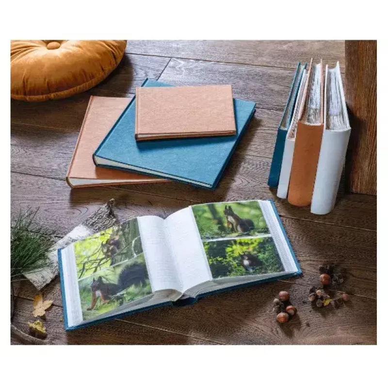 Álbum de fotografias Hama Wrinkled branco 160 folhas 10 x 15 encadernação
