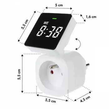 Temporizador digital GreenBlue GB610E, carga máx. 16A, IP20, ciclos de ligar/desligar programáveis