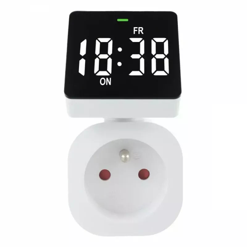 Temporizador digital GreenBlue GB610E, carga máx. 16A, IP20, ciclos de ligar/desligar programáveis
