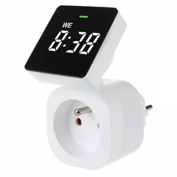 Temporizador digital GreenBlue GB610E, carga máx. 16A, IP20, ciclos de ligar/desligar programáveis