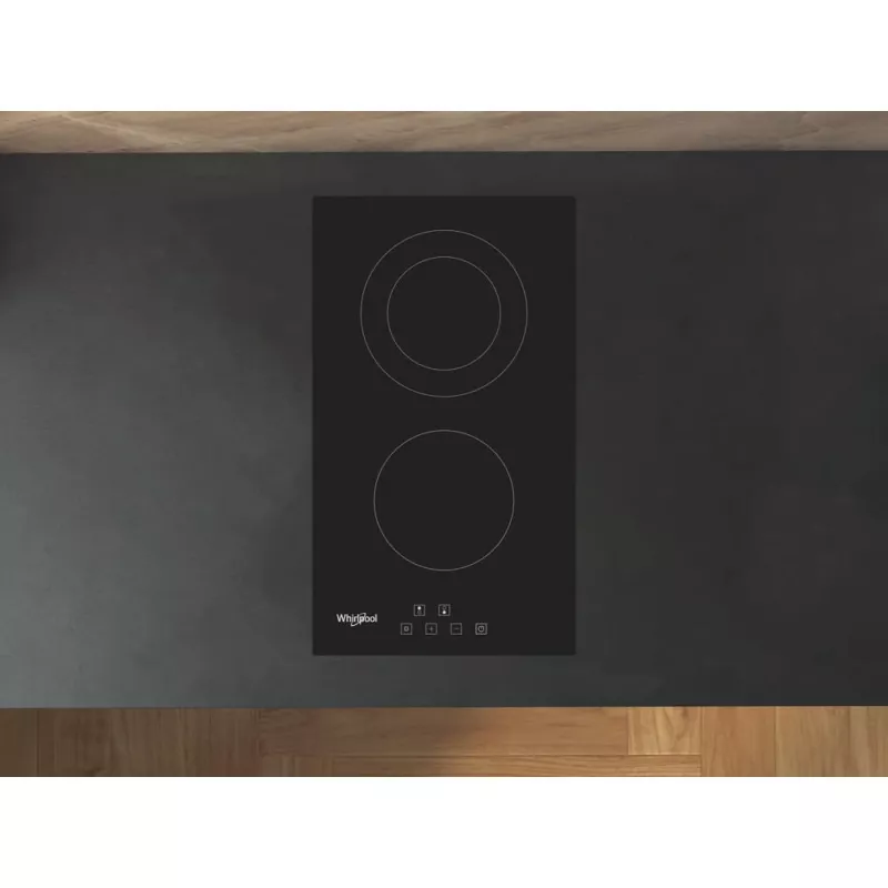 Placa de vitrocerâmica encastrável Whirlpool WRD 6030 B preta 30 cm 2 zona(s)