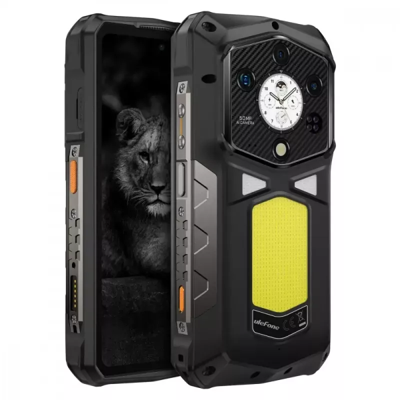 Smartphone UleFone Armor 29 Pro 5G 16/512GB preto, robusto 5G, 16GB RAM, 512GB armazenamento