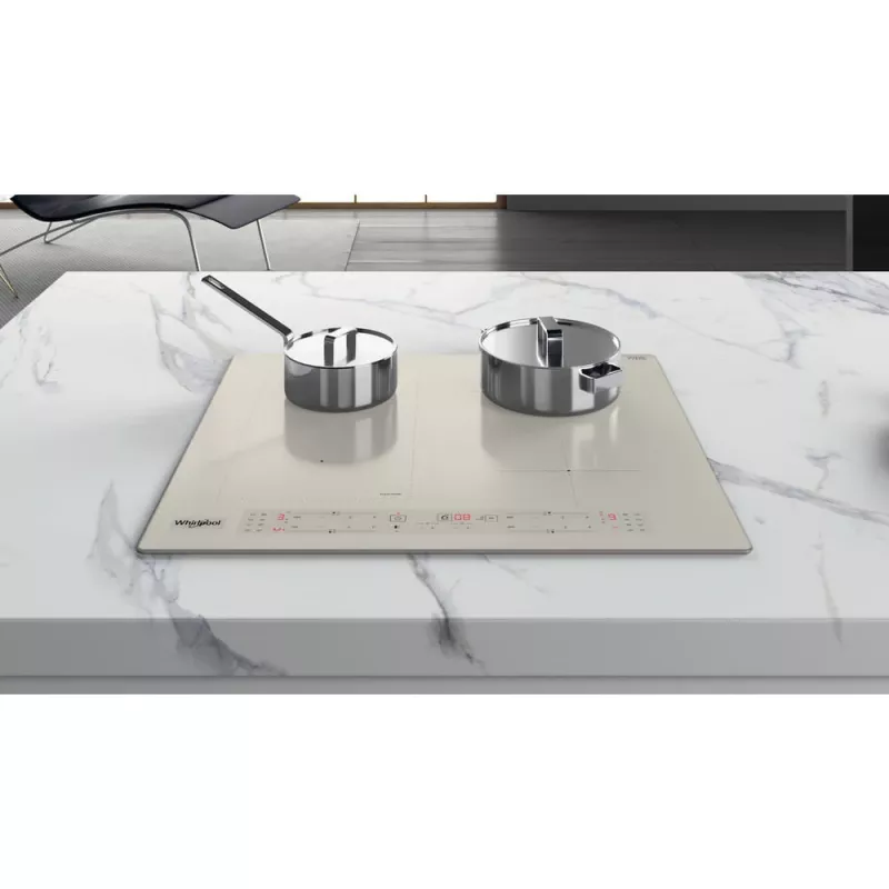 Placa de indução encastrável Whirlpool WLB6860NE/S prateada 4 zonas