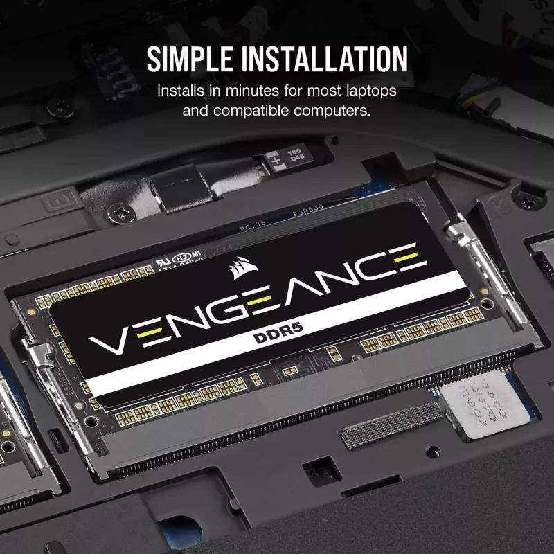 Memória para portátil CORSAIR Vengeance DDR5 24 GB SO-DIMM 4800 MHz 262-Pin 1,1 V CL40