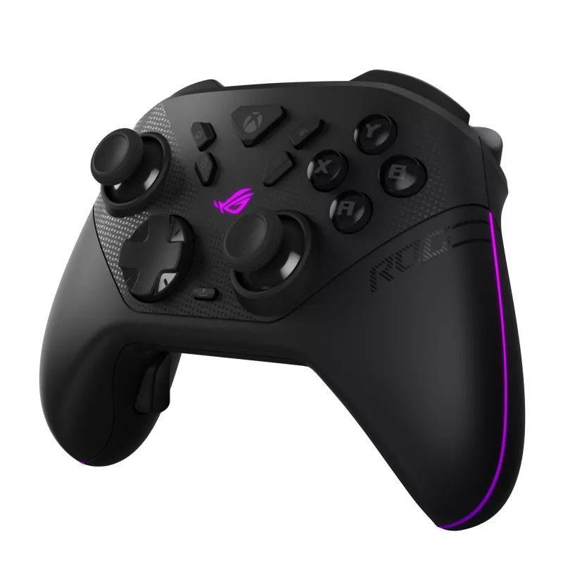 Comando ASUS ROG Raikiri II XBox WL — Bluetooth, RF, USB Type-C, PC/Xbox One/Series S/X, preto, cabo de 2,5 m, bateria até 50 h