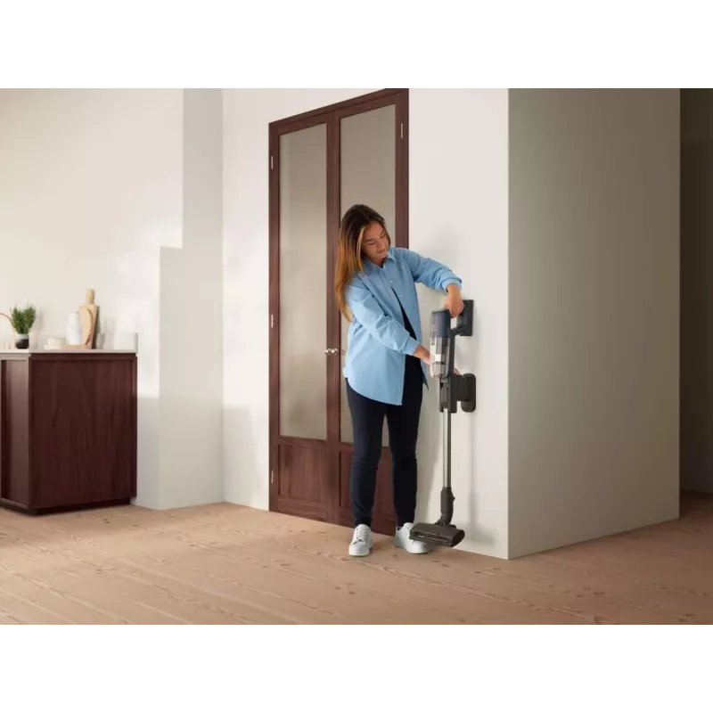 Aspirador vertical Electrolux EP71UB14DB bateria sem saco seco ciclónico, espuma, HEPA, micro 0,3 l 57 W azul 4 Ah