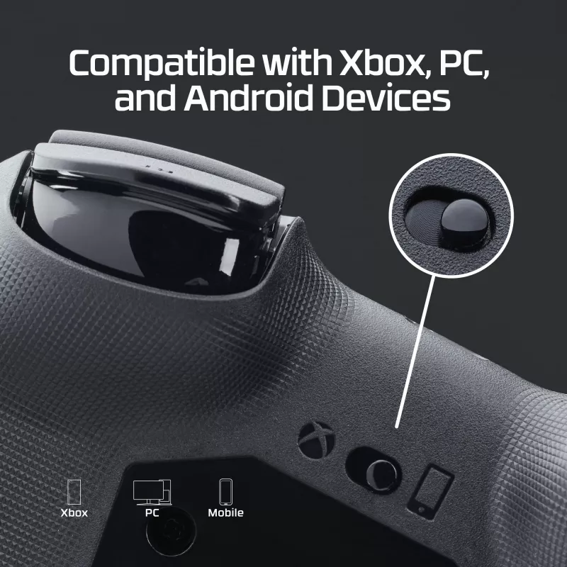 Comando de jogos HyperX Clutch Tanto Mini WD, joystick, Xbox, Xbox One, com fios, USB, preto, 2,95 m