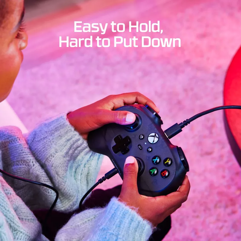 Comando de jogos HyperX Clutch Tanto Mini WD, joystick, Xbox, Xbox One, com fios, USB, preto, 2,95 m