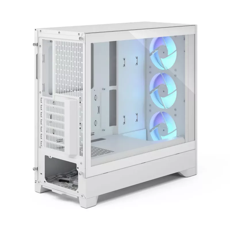 Caixa de PC Midi Tower Fractal Design Pop 2 Air White TG RGB – ATX/Micro-ATX/Mini-ITX, vidro temperado, 3 ventoinhas frontais de 120 mm