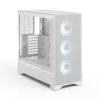 Caixa de PC Midi Tower Fractal Design Pop 2 Air White TG RGB – ATX/Micro-ATX/Mini-ITX, vidro temperado, 3 ventoinhas frontais de 120 mm
