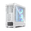 Caixa de PC Midi Tower Fractal Design Pop 2 Air White TG RGB – ATX/Micro-ATX/Mini-ITX, vidro temperado, 3 ventoinhas frontais de 120 mm
