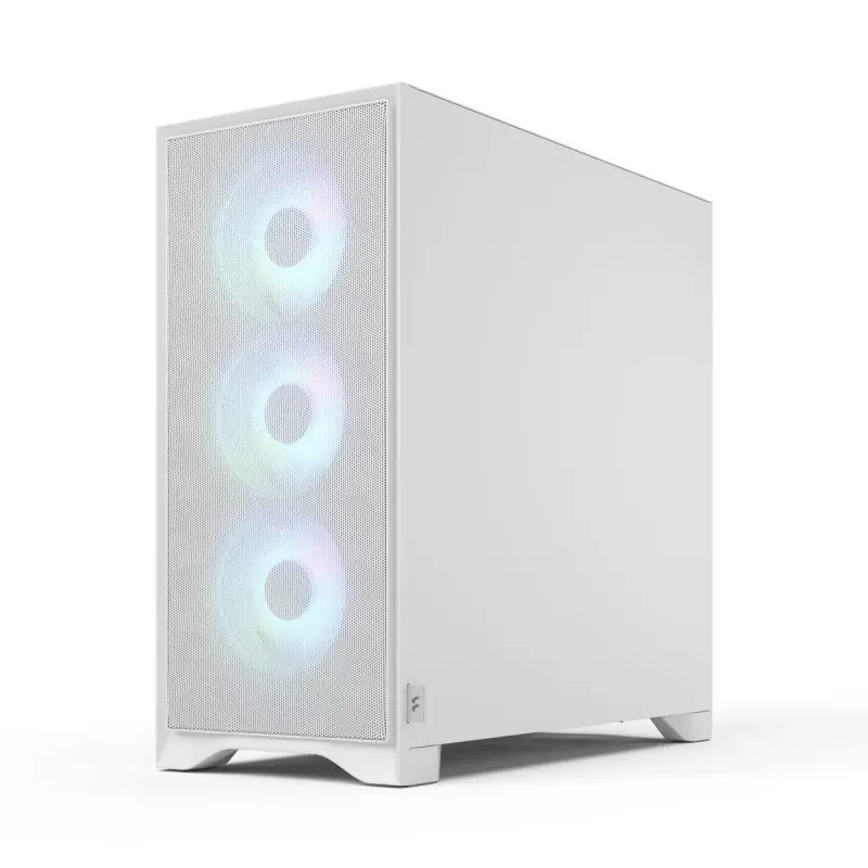 Caixa de PC Midi Tower Fractal Design Pop 2 Air White TG RGB – ATX/Micro-ATX/Mini-ITX, vidro temperado, 3 ventoinhas frontais de 120 mm