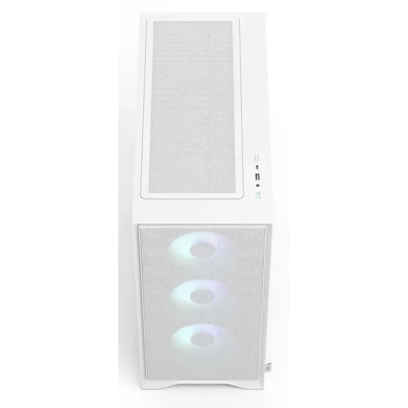 Caixa de PC Midi Tower Fractal Design Pop 2 Air White TG RGB – ATX/Micro-ATX/Mini-ITX, vidro temperado, 3 ventoinhas frontais de 120 mm