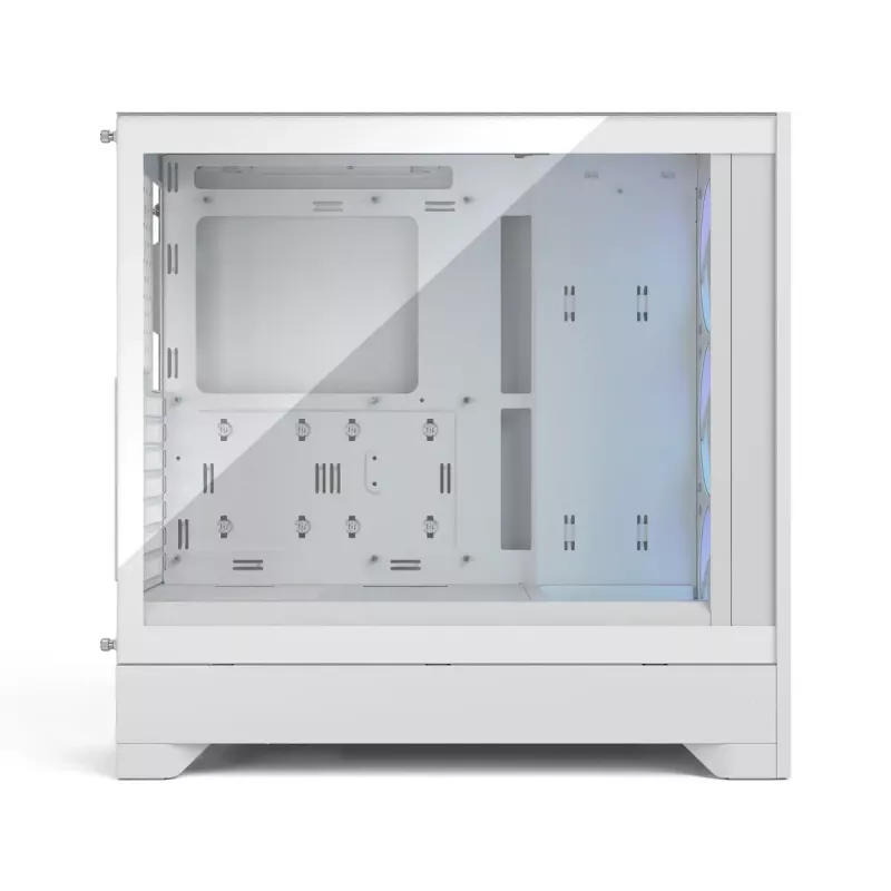 Caixa de PC Midi Tower Fractal Design Pop 2 Air White TG RGB – ATX/Micro-ATX/Mini-ITX, vidro temperado, 3 ventoinhas frontais de 120 mm