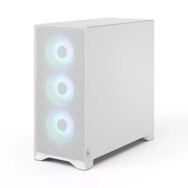 Caixa de PC Midi Tower Fractal Design Pop 2 Air White TG RGB – ATX/Micro-ATX/Mini-ITX, vidro temperado, 3 ventoinhas frontais de 120 mm