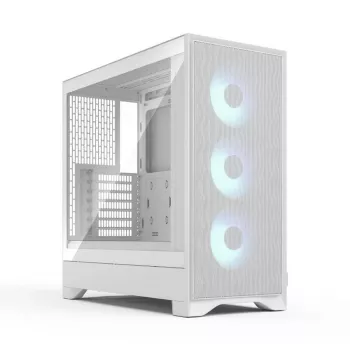 Caixa de PC Midi Tower Fractal Design Pop 2 Air White TG RGB – ATX/Micro-ATX/Mini-ITX, vidro temperado, 3 ventoinhas frontais de 120 mm