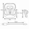 Auscultadores in-ear sem fios Audiocore AC591 PRO — ANC híbrido, ENC, 6 microfones, carregamento USB‑C, até 9 h de reprodução, compatível com Tuya, preto
