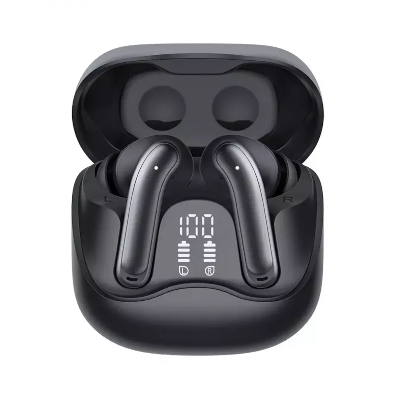 Auscultadores in-ear sem fios Audiocore AC591 PRO — ANC híbrido, ENC, 6 microfones, carregamento USB‑C, até 9 h de reprodução, compatível com Tuya, preto