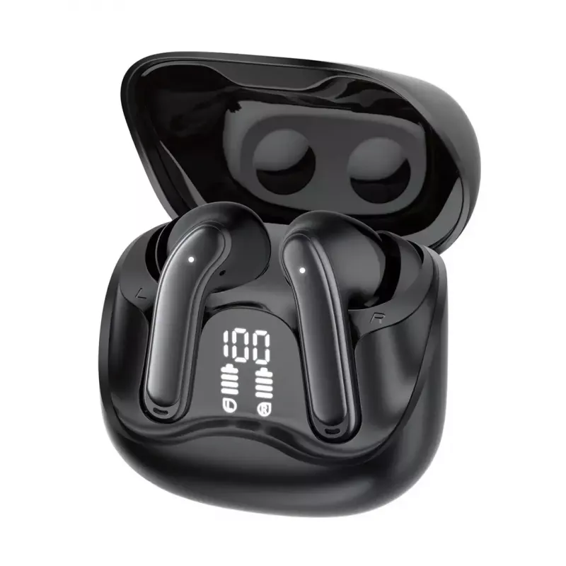 Auscultadores in-ear sem fios Audiocore AC591 PRO — ANC híbrido, ENC, 6 microfones, carregamento USB‑C, até 9 h de reprodução, compatível com Tuya, preto