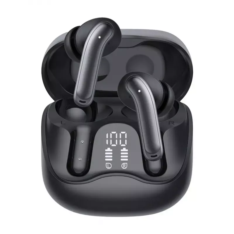 Auscultadores in-ear sem fios Audiocore AC591 PRO — ANC híbrido, ENC, 6 microfones, carregamento USB‑C, até 9 h de reprodução, compatível com Tuya, preto