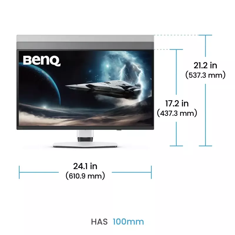 Monitor de computador BenQ EX271UZ 67,3 cm (26,5 polegadas) 3840 x 2160 píxeis 4K Ultra HD OLED preto, branco