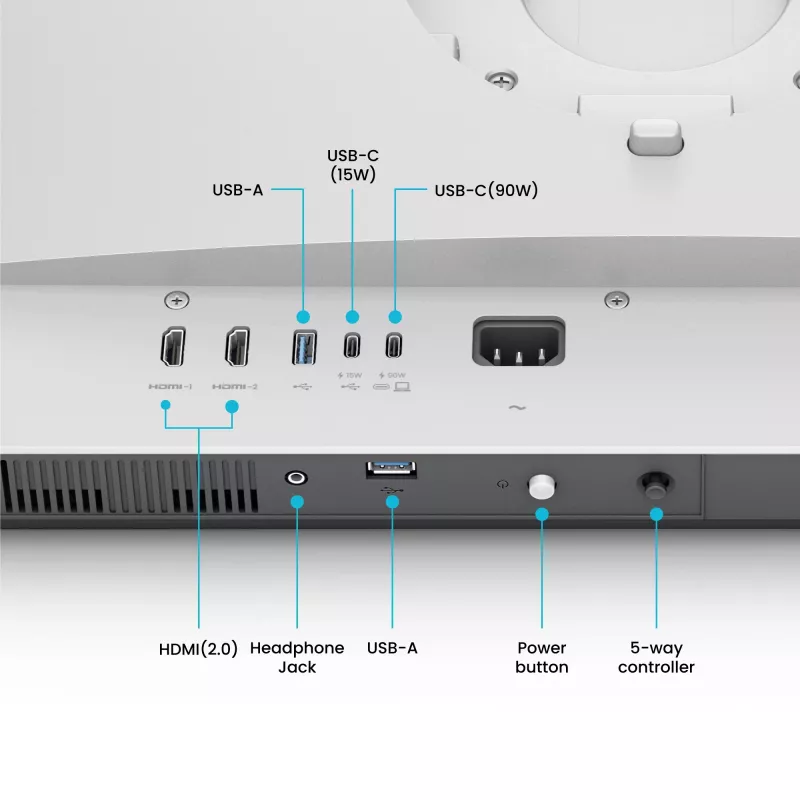 Monitor de computador BenQ MA320UP 80 cm (31,5 polegadas) 3840 x 2160 4K IPS mate, 5 ms, USB-C, altifalantes integrados, VESA, branco