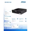 PC de secretária MSI PRO DP21 14M-243BEU — Intel Core i5-14400, Wi‑Fi, Bluetooth, preto