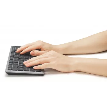 Teclado compacto Kensington KB435 EQ recarregável para vários dispositivos