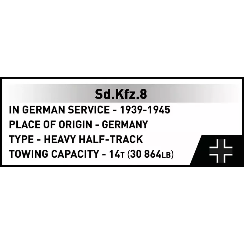 Cobi Blocks Sd.Kfz.8 com 8,8 cm Flak 36 conjunto de construção, 975 peças