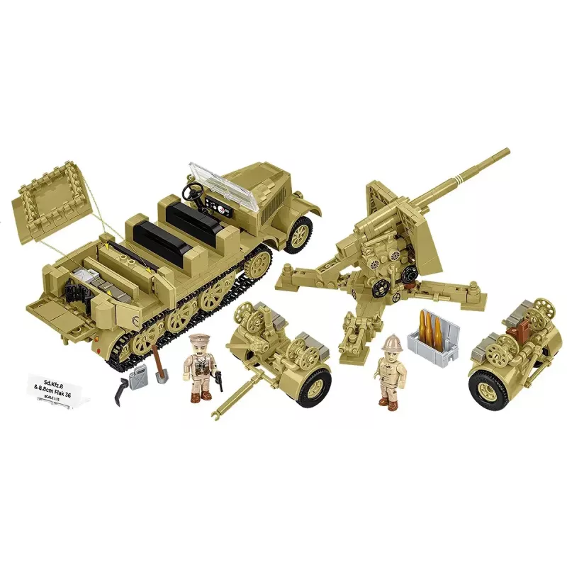 Cobi Blocks Sd.Kfz.8 com 8,8 cm Flak 36 conjunto de construção, 975 peças