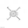 Suporte de teto para projetor Neomounts CL25-550WH1 – H 74,5-114,5 cm – Easy-Install – totalmente móvel