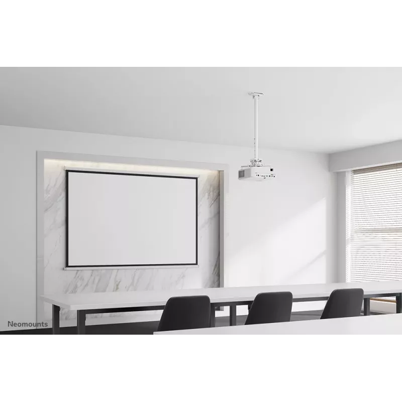 Suporte de teto para projetor Neomounts CL25-550WH1 – H 74,5-114,5 cm – Easy-Install – totalmente móvel