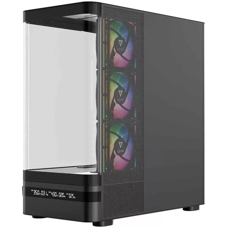 Caixa de computador MODECOM VOLCANO AQ200 ARGB MIDI preto