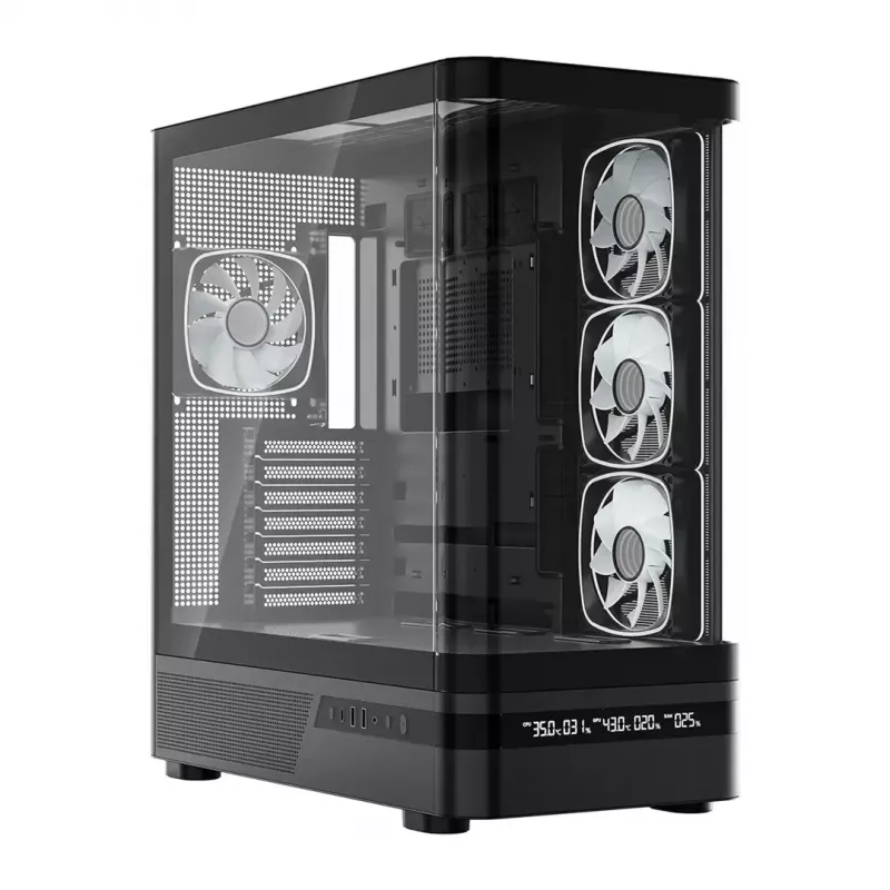 Caixa de computador MODECOM VOLCANO AQ200 ARGB MIDI preto
