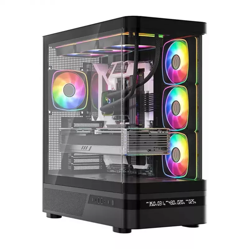 Caixa de computador MODECOM VOLCANO AQ200 ARGB MIDI preto